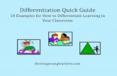 Differentiation Quick Guide - Thriving Young Teachers...Students are learning about formation of rocks. After discussing the various ways rocks can formed (volcanic, sedimentary, metamorphic)