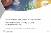 Calibration facility at DLR OberpfaffenhofenPG).pdfCalibration Facility DLR > P. Gege > 8 March 2011 Folie 11 Sensor Lamp Slit Collimator 1 2 3 Geometric measurements 1. Slit wheel