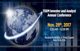 Welcome [] 2017 Annual IR Conference F.pdf · Welcome TSEM Investor and Analyst 2017 Annual Conference | November 29, 2017 Mrs. Noit Levy-Karoubi, VP Investor Relations