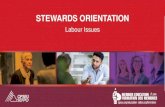 STEWARDS ORIENTATION · 2020-07-03 · STEWARDS ORIENTATION Harassment is a course of vexatious comments or conduct that is known or ought reasonably to be known to be unwelcome.