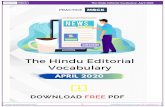The Hindu Editorial Vocabulary- April 2020 2020...The Hindu Editorial Vocabulary- April 2020 2020 2 info@practicemock.com 011-49032737 The Hindu Editorial Vocabulary- April 30, 2020