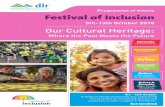 Programme of events Festival of Inclusion · Festival of Inclusion 5th - 13th October A week of events promoting and celebrating the activities of community groups and volunteers
