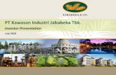 PT Kawasan Industri Jababeka Tbk. · Building Metal Textile Others. 8 1 Jababeka Residence –A City for Your World Residential & Commercial Developments Mixed-Use Developments Facilities