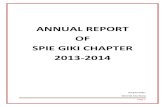 ANNUAL REPORT OF SPIE GIKI CHAPTERspie.org/StudentChapterReports/GIKI_Report_201405.pdf · 2014-09-23 · 6page about spie giki chapter spie giki chapter is the one of the two chapter