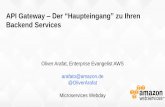 API Gateway –Der “Haupteingang zu Ihren Backend Servicesaws-de-media.s3.amazonaws.com/images/AWS Breakfast... · API Gateway AWS Lambda functions AWS API Gateway cache Endpoints