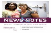 NEWs NotEs · NEWs&NotEs VOL. 8 NO. 9 | APRiL 2013 Donate Life month in April is an important reminder of the need for organ and tissue donors and the power of the gift of life. That’s