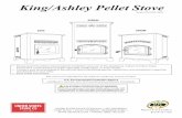 King/Ashley Pellet Stove€¦ · This manual describes the installation and operation of the King/Ashley, 5500, 5500XL, 5500M wood heater. This heater meets the 2015 U.S. Environmental