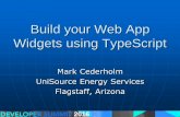 Build your Web App Widgets using TypeScriptpierssen.com/arcgis10/upload/server/wab_ts.pdf · Why use TypeScript? Encourages more structured and legible code IntelliSense enhances