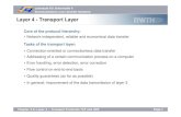 Layer 4 - Transport Layer€¦ · Transport Layer Internet Layer Host-to-Network Layer Ethernet Token Ring Token Bus Wireless LAN HTTP FTP Telnet SMTP DNS SNMP TFTP TCP UDP IGMP ICMP