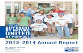 DIFFERENT BY NATURE UNITED...United Way of Sumner County 2013-14 Annual Report - 3 $10,000 + Walter Hilton Trust $5,000 - $9,999 Dr. Leila M. August $2,000 - $4,999 Anonymous (3)