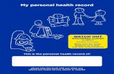 My personal health record...1 My personal health record Congratulations on the birth of your new baby This Personal Health Record (known as the ‘Blue Book’) is an important book
