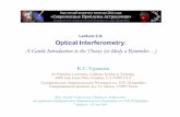 Lecture 2 0:Lecture 2.0: Optical InterferometryOptical ...lnfm1.sai.msu.ru/~turyshev/lectures/lecture_2.0-Opt-Inerferometry.pdf · Lecture 2 0:Lecture 2.0: Optical InterferometryOptical