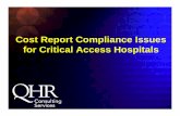 Cost Report Compliance Issues for Critical Access Hospitals · Overhead Cost Allocation “Allocations of costs to various cost centers are accurately made and supportable by verifiable