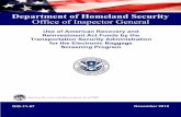 Department of Homeland Security Office of …explosives detection systems and checkpoint [passenger screening] explosives detection equipment.” TSA is currently allocating $734 million