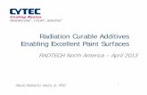 Radiation Curable Additives Enabling Excellent Paint …...The information contained herein represents Coating Resins' best knowledge thereon without constituting any express or implied