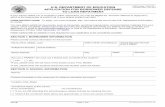 U.S. Department of Education Application for Borrower ...€¦ · Attach any related documents, such as transcripts, enrollment agreements, promotional materials from the school,