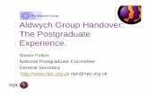 Aldwych Group Handover: The Postgraduate Experience. · 2006-11-13 · (MPhil). • An MPhil thesis varies between 20,000 and 60,000 words and is expected to contribute to knowledge.