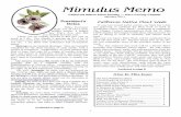 Mimulus Memo - Bakersfield Cactus · New Year’s Eve, and that your football favorites won. I hope you are looking forward to this new year as much as I am. Our chapter is gearing
