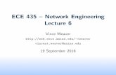 ECE 435 { Network Engineering Lecture 6web.eece.maine.edu/~vweaver/classes/ece435_2016f/ece435_lec06.pdfExample Link Protocols Obsolete/Fading Token Ring HIPPI FDDI { ber distributed
