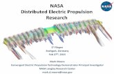 NASA Distributed Electric Propulsion Researchdocshare01.docshare.tips/files/29886/298864248.pdf · 2016-12-15 · Energy Storage Cost (Tesla 65 kWhr battery is ~$25,000) ... Propellers