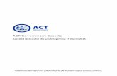 ACT Government Gazette · 2015-03-26 · Public Sector Management Standards Section 53B – Appointment after Temporary Engagement – Canberra Institute of Technology – teaching