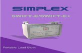 SWIFT-E/SWIFT -E+ - simplexdirect.com · Swift-E load banks contain specially designed power resistors, high-temperature, silicone-insulated power wiring, industrial toggle switches,