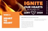 Ignite our hearts Booklet - WEEK 4 Handout · 2020-03-25 · 1 IGNITE LENT 2020 gracepoint OUR HEARTS WEEK 4 HEART . TO . HEART. This question is central to the LENT course for 2020.