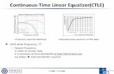 Continuous-Time Linear Equalizer(CTLE)tera.yonsei.ac.kr/class/2016_1_2/lecture/Design 7 CTLE.pdf · 2016-05-26 · Continuous-Time Linear Equalizer(CTLE) Until what frequency..??