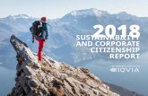SUSTAINABILITY AND CORPORATE CITIZENSHIP REPORT...Citizenship Report, our first since the merger of IMS Health and Quintiles. At IQVIA, our commitment to advancing global public health