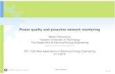Power quality and proactive network monitoring...Content of the presentation • 1. Power quality in general (EMC) • Consequences of poor Power Quality • Economical impacts •