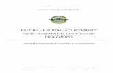 RECORD OF SCHOOL ACHIEVEMENT (RoSA) ASSESSMENT …€¦ · Record of School Achievement (RoSA) at the time of leaving school, marking the end of junior secondary schooling. The credentials