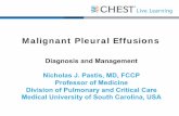 Malignant Pleural Effusions - CHEST Italy€¦ · differences in effusion size and complexity, number of inpatient days, mortality, or number of adverse events were identified. No