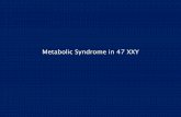 Metabolic Syndrome in 47 XXY - AXYS · • Review the data on body composition, insulin resistance and metabolic syndrome in relation to hypogonadism in those with XXY • Review