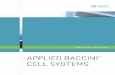 APPLIED BACCINI CELL SYSTEMS...Advances in efficiency require new process integrations, which represent time, cost, and risk. Applied Materials is in a unique position to provide integrated