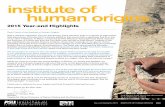 institute of human origins · 2019-12-16 · of the most exciting questions to answer in human origins science. Kaye Reed is returning to Ethiopia in January to study and analyze