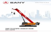 SANY Tele Scopic crAwler crANe...SANY TELE SCOPIC C RAWLER CRANE SCC550TB 11 12 5）Luffing System Hydraulic cylinder with safe balance valves. Luffing angel is -2 ~80 . Dead-weight