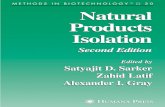 Natural Products Isolation - WordPress.com...Carbohydrate Biotechnology Protocols, edited byChristopher Bucke, 1999 9. Downstream Processing Methods, edited by Mohamed A. Desai, 2000