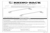 2500 RS Rhino Sportz - Two Bar System.Page 3 of 6 Item Component Name Qty Part No. 1 Vortex Buffer Strip Front / Rear 7-8 M626 2 Sportz Crossbar Front / Rear 2 A155 3 M8 Pivot Nut