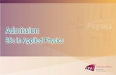 Admission - City University of Hong Kong · Physics program through the JUPAS route with an admission score (non-weighted 4+2) of 26 or above will be automatically considered for