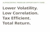 ALPHACENTRIC PREMIUM OPPORTUNITY FUND Lower Volatility ...alphacentricfunds.com/wp-content/uploads/2020/05/... · • Lower-volatility Relative to the S&P 500 • Superior Tax-efficiency