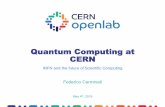 Quantum Computing at CERN - Agenda (Indico) · 2018-05-04 · Quantum Computing at CERN INFN and the future of Scientific Computing May 4th, 2018 Federico Carminati . 2 ... In reality