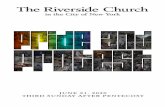 The Riverside Church · Welcome to the RiveRside chuRch Interdenominational · Interracial · International · Open · Affirming · Welcoming Worship is at the center of the life