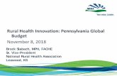 Rural Health Innovation: Pennsylvania Global Budget CAH Breakout... · Currently, hospitals focus on providing sick care (filled hospital beds are good for business!) Through this