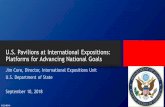 U.S. Pavilions at International Expositions: Platforms for ......Expo Unit - Illustrative Projects Dubai Expo 2020 (Oct 2020 –April 2021) •Large public diplomacy and commercial