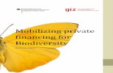 Mobilizing private inancing for Biodiversity · Mobilizing private financing for Biodiversity 4 1 Executive Summary The dramatic loss of biodiversity constitutes one of the main challenges