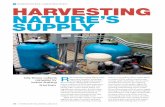 RAINWATER hARvESTINg Harvesting nature’s supply · 2018-05-10 · spring of 2014, in time to harvest enough rain to fill the 12,000-gal storage tank, and provide enough water to