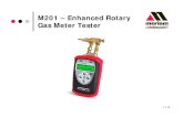 M201 – Enhanced Rotary Gas Meter Tester · 2017-07-19 · M201 – Enhanced Rotary Gas Meter Tester Standard Features • Backlight • NIST Cert and Data Included • Protective