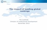 The impact of leading global rankings - unizar.es · 01/12/2015  · 2011 Global University Rankings and Their Impact 2013 Global University Rankings and Their Impact – Report II