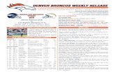Denver Broncos · BRONCOS LOOK TO SWEEP CHARGERS ON SUNDAY The Broncos, who defeated the Los Angeles Chargers 20-13 in Week 5, will look to sweep the season series against their AFC