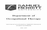 Department of Occupational Therapy...occupational therapy practice is to assist individuals, families, and communities to achieve health and meaningful occupational function within